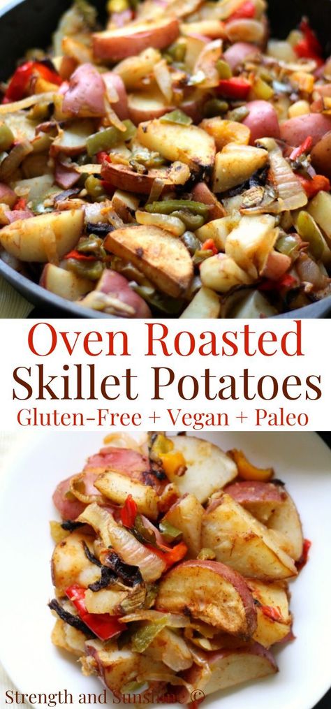 Crispy Red Potatoes, Potatoes Peppers And Onions, Healthy Breakfast Potatoes, Breakfast Potato, Skillet Breakfast, Potato Breakfast Recipes, Red Potato Recipes, Skillet Potatoes, Iron Skillet Recipes