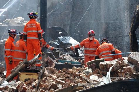 Search and rescue teams from all emergency services search the scene of an explosion and fire Wood Mill, Missing People, Rescue Team, Search And Rescue, Emergency Service, Bbc News, Uk News, Monster Trucks, Human