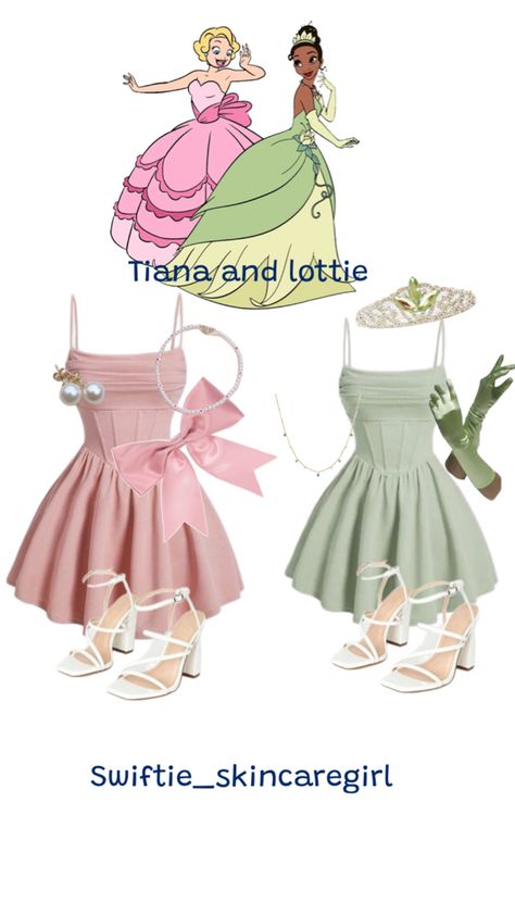 Halloween costumes for 2 Lottie Halloween Costume, Tiana And Lottie Costume, Tiana And Lottie, Halloween Costumes For 2, Which Costume, Tiana Costume, Pretty Halloween Costumes, Duo Halloween Costumes