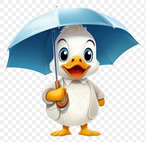 Umbrella Png, Umbrella Cartoon, Duck Character, Rain Umbrella, Animal Cartoon, Cartoon Cute, Water Drop, Free Design Resources, Cartoon Animals