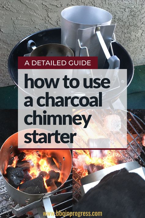 Charcoal Grill Recipes, Charcoal Starter, Bbq Chimney, Outdoor Grill Island, Charcoal Chimney, Kettle Bbq, Cooking With Charcoal, Man Recipes, Outdoor Cooking Area