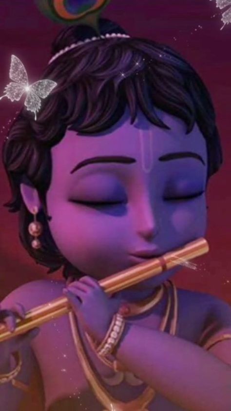 Cute Kanha, Cartoons Krishna, Radhe Krishna Wallpapers, Radha Krishna Songs, Krishna Flute, Shree Krishna Wallpapers, Little Krishna, Lord Krishna Hd Wallpaper, Baby Krishna