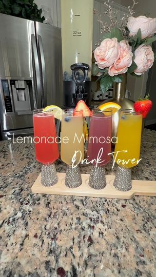 Mimosa Tower, Lemonade Mimosa, Drink Tower, Mimosa Drink, Blackberry Sangria, Sangria Drink, Brunch Bar, Amazon Items, Taco Party