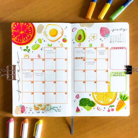 #bulletjournal #bujo #bujoinspire #bujoinspiration #bulletjournalling #bujocommunity #doodling #monthlyspread #bujodoodle #illustration Bullet Journal Fruit Theme, Food Bujo, Fruit Bullet Journal, Bujo Doodles, Savory Food, Bullet Journal Themes, Journal Themes, Bujo Inspiration, Planner Ideas