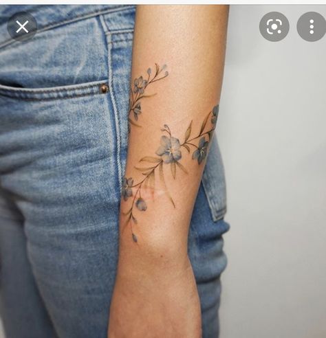 Flower Arm Tattoos, Dainty Flower Tattoos, Arm Wrap Tattoo, Wrap Around Wrist Tattoos, Around Arm Tattoo, Wrap Around Tattoo, Wrap Tattoo, Tato Henna, Flower Wrist Tattoos