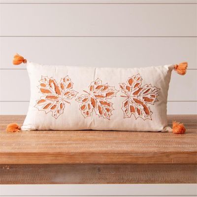 AUTUMN CREEK INN | Shop Sales Events Antique Farmhouse Harvest Pillows, Embroidered Leaf, Cream Pillows, Foliage Wreath, Embroidered Leaves, Rustic Fall Decor, Leaves Pillow, Cotton Throw Blanket, Fall Pillows