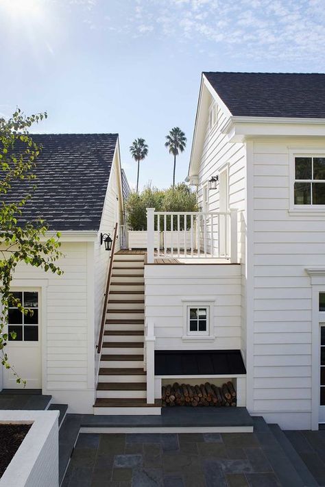 Wood Deck Railing, Ranch House Exterior, Clapboard Siding, Ranch Exterior, House Loft, Hollywood Homes, Orson Welles, House Siding, Updating House