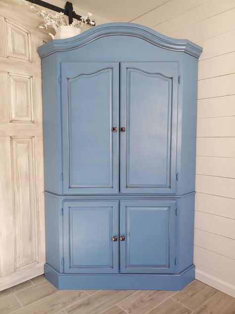 Corner Armoire Corner Armoire Bedroom, Corner Armoire, Corner Linen Cabinet, Armoire Repurpose, Corner Bathroom Cabinet, Corner Closet, Armoire D'angle, Built In Cabinet, Linen Cupboard