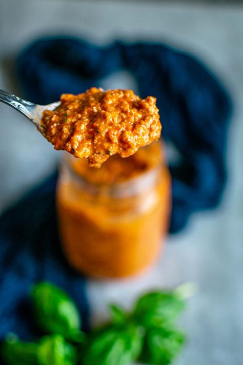 Rosso Pesto Recipes, Bell Pepper Pesto Recipe, Roasted Red Pepper Pesto Chicken, Roasted Red Pepper Pesto, Red Pepper Pesto, Pepper Pesto, Pesto Sauce Recipe, Eat Together, Roasted Red Pepper