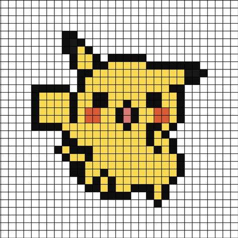 A pixel art template of Pikachu running from Pokémon. Pokemon Pixel Art Grid, Pixel Art Pokemon Pikachu, Pikachu Running, Yellow Pixel Art, Pixel Art Pikachu, Pixel Art Facil, Pikachu Pixel, Pokemon Pixel Art, Granville Ohio