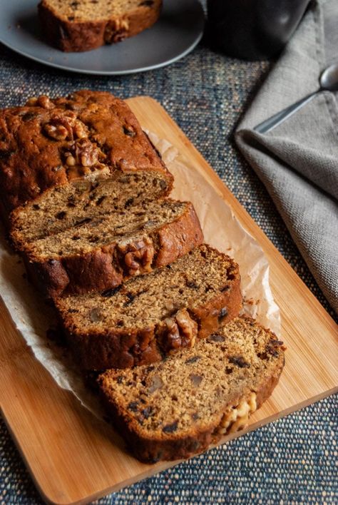 Walnut Loaf Cake, Date And Walnut Loaf, Date Loaf, Paleo Flour, Date And Walnut, Malt Loaf, Banana Walnut Cake, Date And Walnut Cake, Walnut Loaf