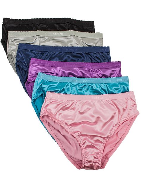 Barbra Womens Silky Sexy Satin Bikini Panties S - Plus Size Women Underwear 6 Pack #Ad #Sexy, #ad, #Satin, #Silky 6 Pack Women, Lingerie Drawer, Lingerie Outfits, Pretty Lingerie, Bra Panty, Bras And Panties, 6 Pack, Shinee, Night Dress