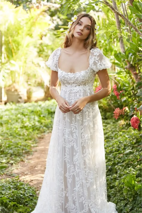 Rustic Bridal Shower Outfit, Lace Empire Wedding Dress, Empire Neckline Wedding Dress, Regencycore Wedding Dress, Wedding Gown Large Bust, Empire Dress Wedding, Long Sleeve Garden Wedding Dress, Simple Empire Waist Wedding Dress, Empire Style Wedding Dress