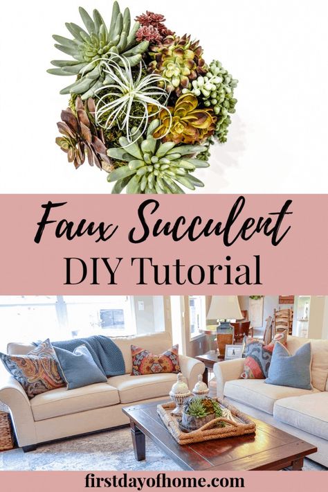 Learn how to make an artificial succulent arrangement How To Make Succulent Arrangements, Artificial Succulent Arrangements Diy, Faux Succulent Arrangements, Succulent Arrangements Diy, Artificial Succulent Arrangements, Preserved Moss, Mini Succulents, Artificial Succulents, Spanish Moss