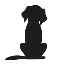 Dog Line Drawing, Christmas Pebble Art, Dog Line Art, Silhouette Painting, Dog Artwork, Animal Silhouette, German Art, Dog Silhouette, Dog Scarfs