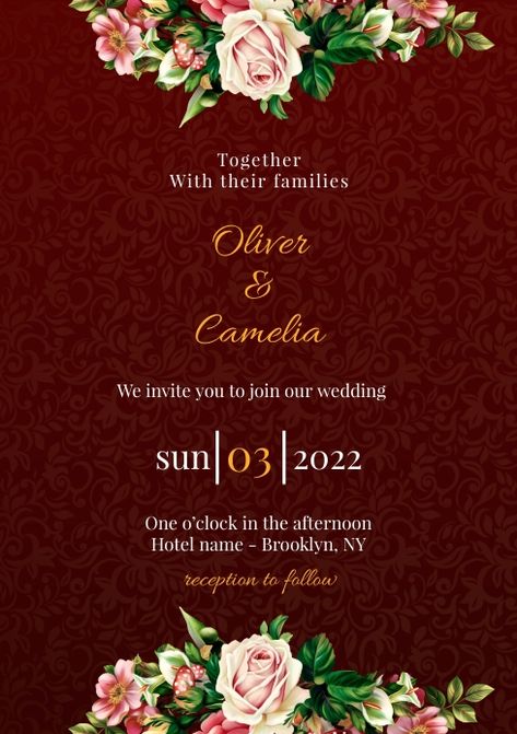 Elegant wedding invitation Royal Invitation Background, Red Wedding Invitation Template, Royal Wedding Invitation Background, Invitation Card Design Red And Gold, Wedding Invitation Cards Red And Gold, Happy Birthday Wishes Cake, Birthday Wishes Cake, Elegant Wedding Invitation, Wedding Invitation Card Design