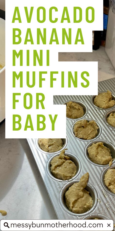 avocado banana mini muffins Avocado Blw Recipes, Muffins For 11 Month Old, Banana Blueberry Muffins For Baby, Baby Veggie Muffins, Baby Zucchini Muffins, Mini Muffins For Babies, Baby Mini Muffins, Avocado Recipes For Babies, Baby Egg Muffins