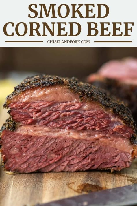 Corned Beef Smoker, Cornbeef Smoked, Corned Beef Smoker Recipes, Smoked Corned Beef Brisket Pellet Grill, Smoked Corned Beef Recipes, Traeger Corned Beef Recipe, Smoked Corn Beef Brisket, Smoked Corn Beef, Recteq Recipes