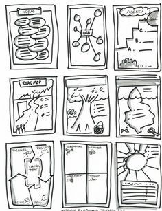 Graphic Facilitation Templates Sketch Coloring Page Sketchnotes Templates, Draw Template, Graphic Facilitation, Visual Note Taking, Graphic Recording, Sketch Note, Flower Sketch, Note Doodles, Doodle Notes