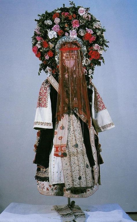 European Pagan Costumes, European Folk Costume, Traditional Slavic Dress, Ukrainian Folk Costume, Personal Embroidery, Folklore Costume, Bulgarian Clothing, Ethno Style, Folk Clothing