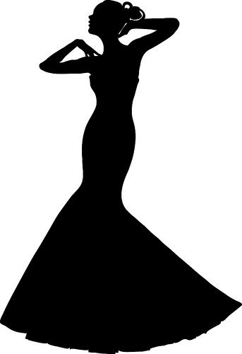 Wedding Dress Shadow Clip Art | Clip Art Illustration of a Spring Bride in a Strapless Gown Dress Silhouette Drawing, Lady Silhouette, Dress Clipart, Black And White Silhouette, Ballerina Silhouette, Art Coquillage, Wedding Silhouette, Fashion Silhouette, Silhouette Clip Art