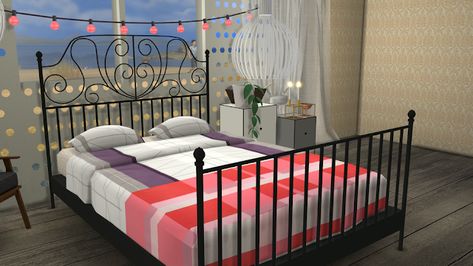 Sims 4 CC's - The Best: IKEA LEIRVIK Bed Frame and HAY BED LINEN by Minc78 Hay Bed, Ikea Leirvik, Sims 4 Bed, Bed Frame Hack, Leirvik Bed, Ikea Bed Frames, Ikea Bed Hack, Sims 4 Cc Furniture Living Rooms, Bed Ikea