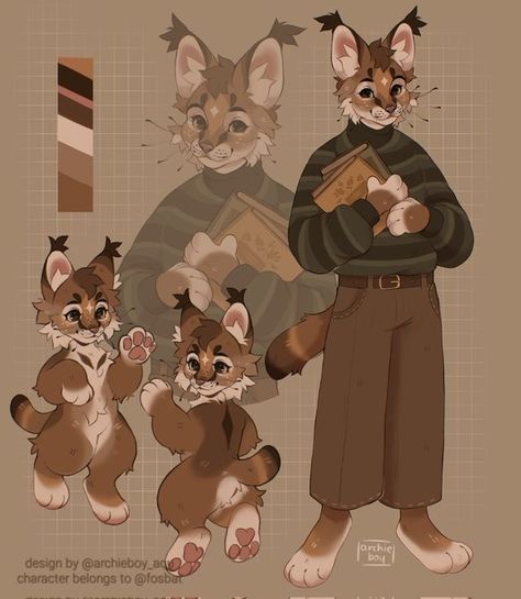 Anthro Deer Character Design, Cottagecore Fursona, Caracal Fursona, Anthropomorphic Character Design, Lion Fursona, Rabbit Fursona, Cat Fursona, Cat Drawing Tutorial, Weird Animals