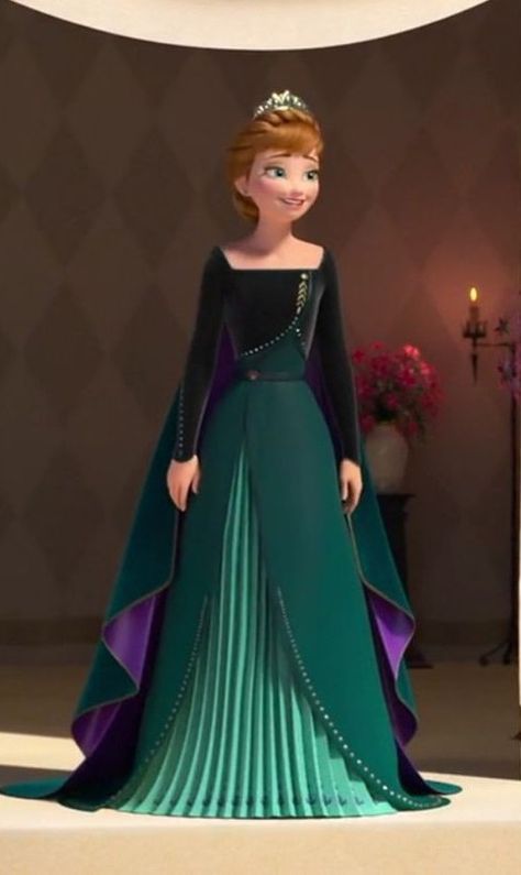 Anna Dress Frozen, Frozen Outfits, Chinese Fancy Dress, Anna Disney, Elsa Olaf, Frozen Dress, Burmese Clothing, Queen Outfit, Anna Dress