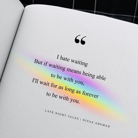 I hate waiting But if waiting means being able to be with you, I'll wait for as long as forever to be with you. ‍ ‍ ‍ ‍ ‍ ‍ ‍ ‍ • Like •… Wait For Me Quotes Relationships, Love Quotes For Waiting, I’ll Be Waiting, Love Waiting Quotes, Waiting For Him Quotes, Quotes About Waiting For Someone, Waiting For Someone Quotes, Waiting Quotes For Him, Dating Motivation