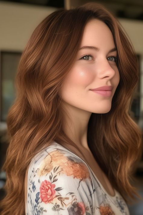 bronze auburn hair colour, autumn hair colour Old Money Auburn Hair, Soft Auburn Hair, Auburn Hair Colour, Auburn Brown Hair, Balayage Brunette To Blonde, Hair Color Auburn Brown, Natural Auburn Hair, Auburn Hair Dye, Light Auburn Hair Color