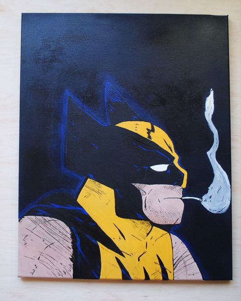 Hand made. Sketched and painted with acrylic paints and sealed with mod podge. Wolverine Painting, Comic Style, Mod Podge, Hand Painting Art, Bts Concert, Comic Styles, Acrylic Paints, Handmade Art, Acrylic Painting