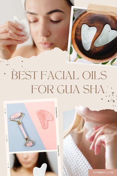 10 Best Best Facial Oils for Gua Sha for Glowing Skin - YesMissy Best Facial Oils, Facial Massage Techniques, Face Massage Techniques, Facial Routine Skincare, Homemade Wrinkle Cream, Facial Oils, Facial Routines, Gua Sha Facial, Oil Skin Care