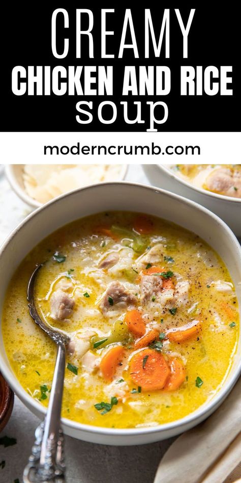 Carrots And Chicken Recipe, Soup Carrots Celery Onion, Chicken Carrots Celery Recipes, Carrots And Celery Recipes, Carrot And Celery Soup, Creamy Chicken And Rice Soup, Gochujang Chicken, Celery Recipes, Creamy Chicken And Rice