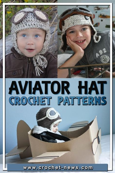 Crochet Aviator Hat, Hat Crochet Patterns, Aviator Cap, Crochet Baby Bonnet, Crochet Baby Booties Pattern, Hat Patterns Free, Baby Booties Pattern, Hat Tutorial, Aviator Hat