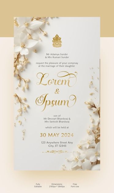 PSD luxury wedding invitation with a min... | Premium Psd #Freepik #psd Wedding Invitation Layout, Invitation Layout, Flyer Design Layout, Marriage Invitations, Luxury Wedding Invitations, Design Layout, Flyer Design, Luxury Wedding, Layout Design