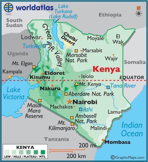 Kenya Large Color Map Map Of Kenya, Serengeti Safari, Travel Kenya, Nairobi City, Mount Kenya, Kenya Nairobi, Kenya Travel, Country Facts, Physical Map