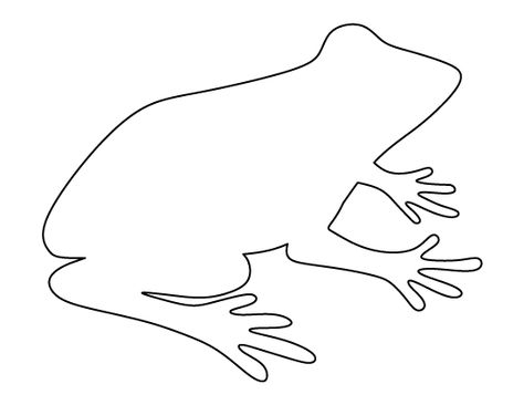 Printable frog pattern. Use the pattern for crafts, creating stencils, scrapbooking, and more. Free PDF template to download and print at http://patternuniverse.com/download/frog-pattern/. Frog Outline, Frog Template, Stencils Printables Templates, Coloring Crafts, Animal Outline, Frog Pattern, Animal Templates, Pumpkin Template, Frog Crafts