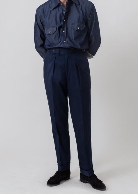 Blue Slacks Outfit Mens, Dark Blue Slacks Outfit Men, Navy Trousers Men Outfit, Tailored Classic Navy Pants, Navy Pants Outfit Men, Men’s Blue Dress Pants Outfit, Deep Nlue Dress Pants For Men, Slacks Outfit, Class Outfits