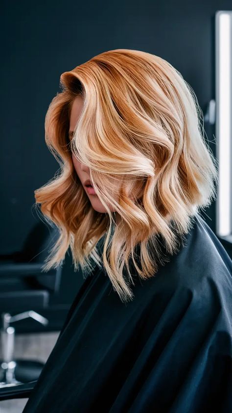 Best Strawberry Blonde Hair Colors: Ideas for Light, Dark, Rose Gold, Balayage & Highlights Blonde Bob With Dark Roots, Blonde Hair Color Short, Hair Color Ideas Bright, Blonde Hair Dye Ideas, Strawberry Blonde Hair Dye, Strawberry Blonde Hair Color Ideas, Strawberry Blonde Bob, 4c Curls, Blonde Hair Dye