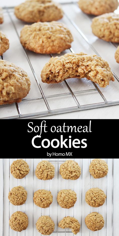 Big Soft Oatmeal Cookies, Ultimate Oatmeal Cookies, Soft Oatmeal Cookies Recipe, Fluffy Oatmeal Cookies, Big Oatmeal Cookies, Giant Oatmeal Cookies, Oatmeal Cookies Soft, Soft Chewy Oatmeal Cookies, Soft And Chewy Oatmeal Cookies