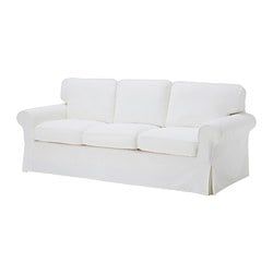 EKTORP 3.5-seat sofa cover - Vittaryd white - IKEA Sofa Ikea, White Fabric Sofa, Ektorp Sofa, Ikea Sofa Covers, Custom Slipcovers, Ikea Ektorp, Ikea Sofa, Country Living Room, Florida House