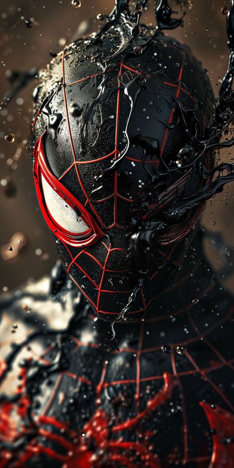 Ed Wallpaper, Marvel Phone Wallpaper, Spiderman Comic Art, All Spiderman, Spider Illustration, Venom Spiderman, Image Spiderman, Deadpool Wallpaper, Black Spiderman