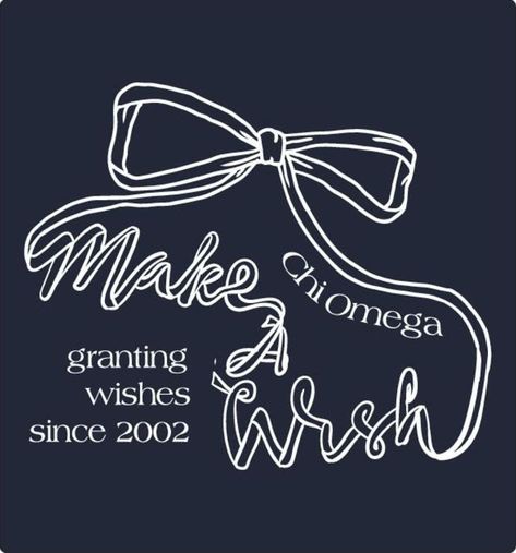 philanthropy shirt 2024 Make A Wish Shirts Chi Omega, Chi Omega Make A Wish Shirts, Sorority Designs Ideas, Make A Wish Chi Omega, Chi Omega Shirts Design, Chi Omega Graphics, Panhellenic Shirts, Theta Merch, Aphi Merch