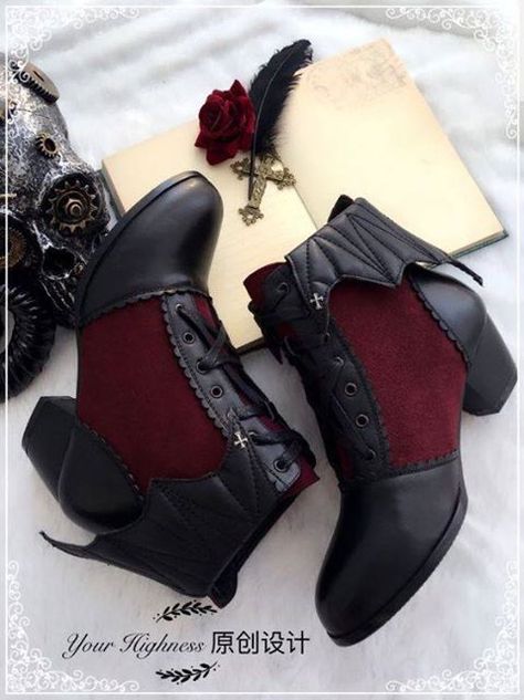 Vampire Shoes Aesthetic, Ouji Boots, Ouji Shoes, Vampire Boots, Vampire Aesthetic Fashion, Vampire Shoes, Vampire Inspired Outfits, Vampire Outfit Aesthetic, Vampire Aesthetic Outfit