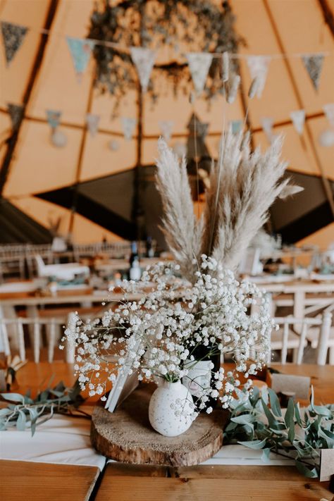 Pampas And Gypsophila, Gypsophila And Pampas Wedding, Head Table Wedding Decorations Pampas, Pampas Grass In Jugs Wedding, Pampas Grass Wedding Decor Isle, Grass Centerpiece, Orange Candle, Wedding Options, Grass Wedding