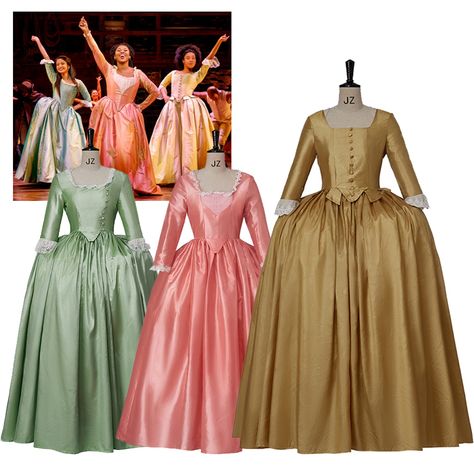 Smarter Shopping, Better Living! Aliexpress.com Hamilton Peggy, Hamilton Angelica, Hamilton Costume, The Schuyler Sisters, Hamilton Outfits, Sister Costumes, Schuyler Sisters, Rococo, Ball Gown