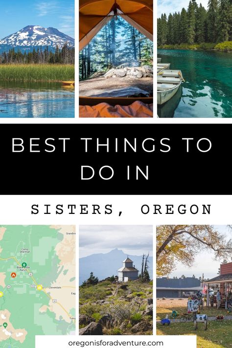 BEST Things To Do in Sisters, Oregon Sunriver Oregon Things To Do, Three Sisters Oregon, Sisters Oregon Things To Do, Friend Trips, Oregon Roadtrip, Exploring Oregon, Oregon Adventures, Oregon Lakes, Sunriver Oregon