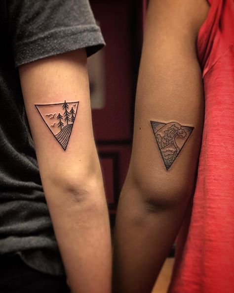 Best buds tattoos. *not my design* Thanks @caylajacober!! #bestfriendtattoos #bestfriends #friendtattoos #friends #friendshiptattoo #tattoo… Best Buds Tattoo, Hell Or High Water Tattoo, Hell Or High Water, Vogel Tattoo, Back Of Arm Tattoo, Tattoo Placements, Matching Best Friend Tattoos, Water Tattoo, Clever Tattoos