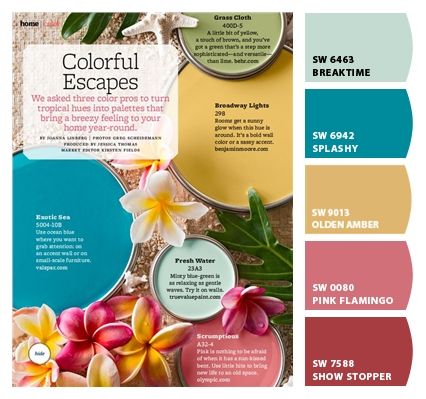 Key West Colors, Paint Color Schemes, Tropical Colors, Color My World, Paint Shades, Garden Features, Remodel Bedroom, Paint Colours, Paint Colors For Home