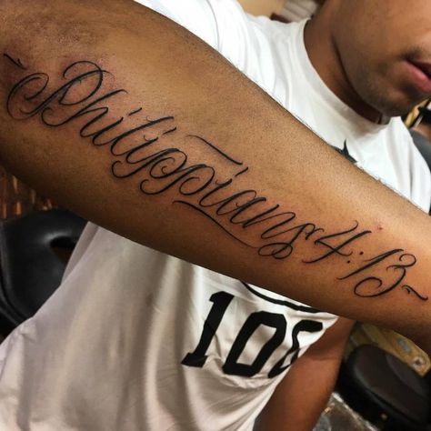 4 13 Tattoo, Philippians 4 13 Tattoo, God Quotes Tattoos, Scripture Tattoos, 13 Tattoo, Bible Tattoos, Bible Verse Tattoos, Verse Tattoos, 7 Tattoo